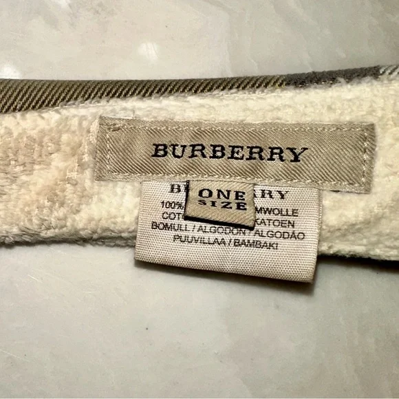 BURBERRY Vintage Check Sun Visor Hat Archive Beige Terry Lined FADED LUXE STEAL BURBERRY Vintage Check Sun Visor Hat Archive Beige Terry  main image 2